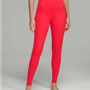 NWT LULULEMON ALIGN HR SIZE 6 28" LEGGINGS IN LORE RED